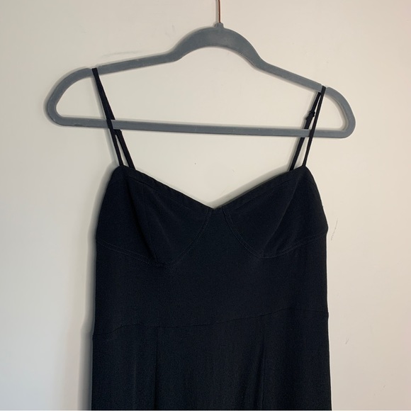 Sunday Best Aritzia Viola Midi Dress Slit Black Large - Picture 11 of 11